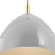Biba 1 Light 15 inch Brushed Gold Pendant Ceiling Light