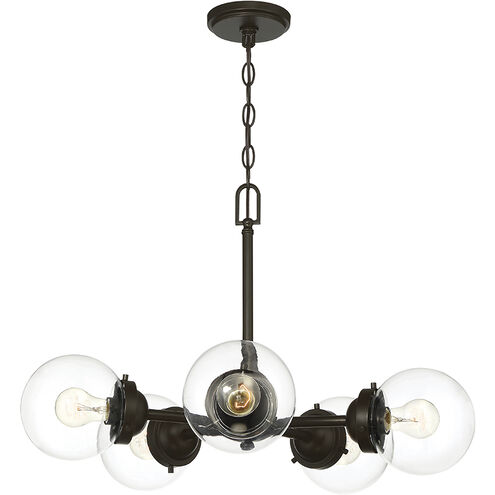 Knoll 5 Light 26 inch Oil Rubbed Bronze Chandelier Ceiling Light