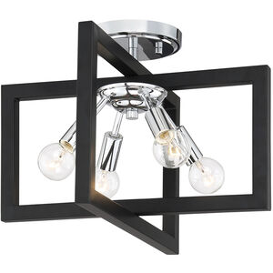 Xander 4 Light 14.75 inch Semi-Flush Mount