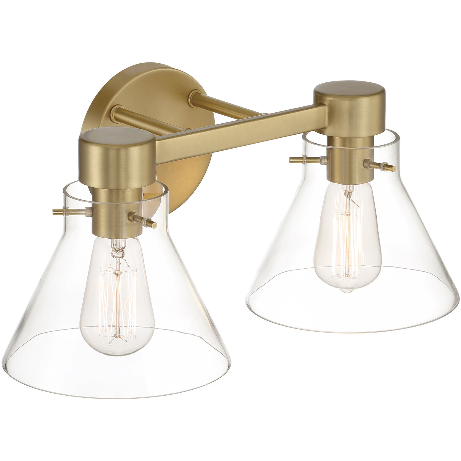 Willow Creek 2 Light 16.5 inch Brushed Gold Vanity Light Wall Light