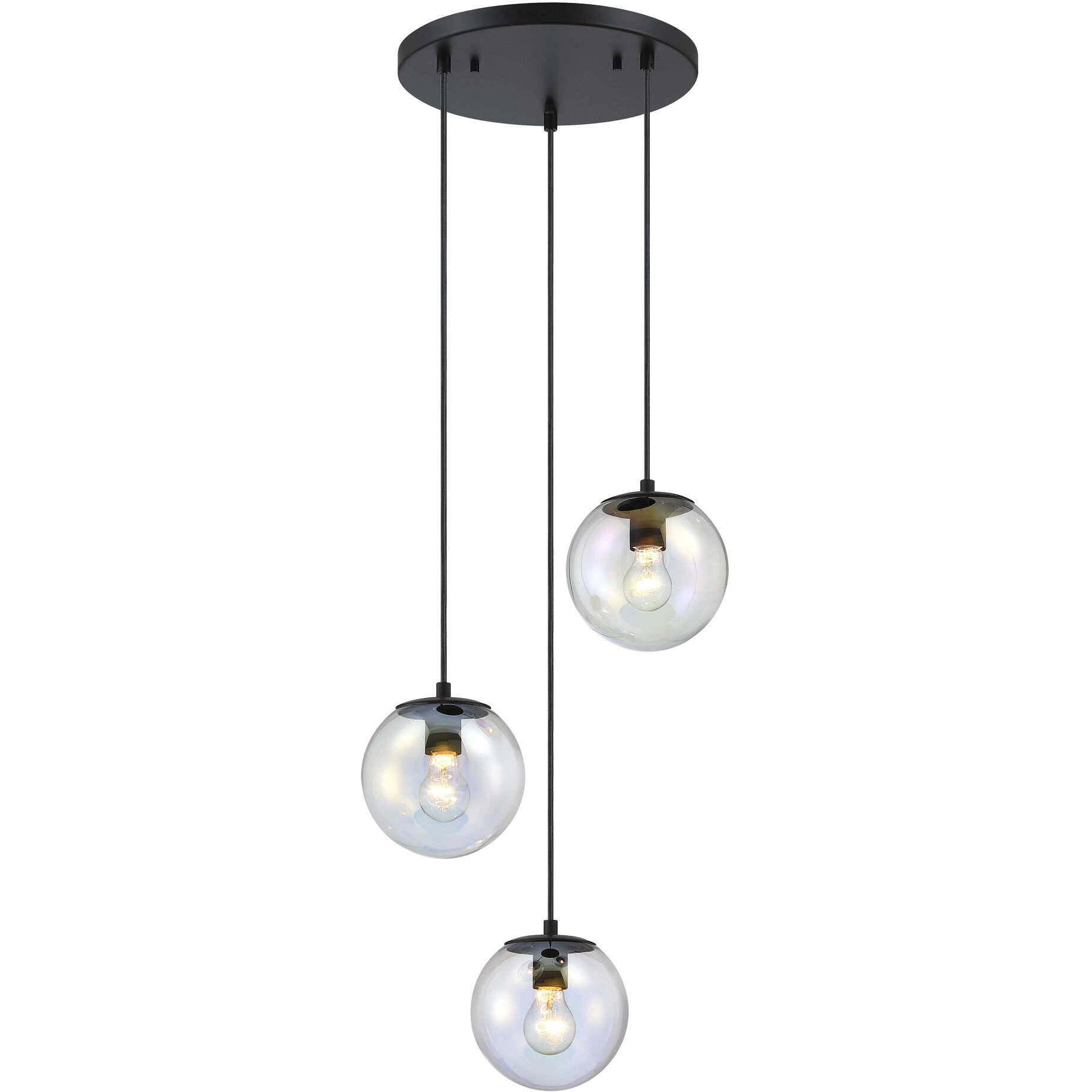 Neva LED 17.75 inch Matte Black Chandelier Ceiling Light