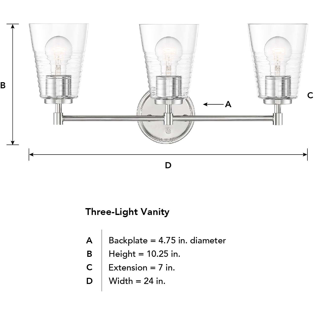 Ingo 3 Light 24 inch Polished Nickel Vanity Light Wall Light