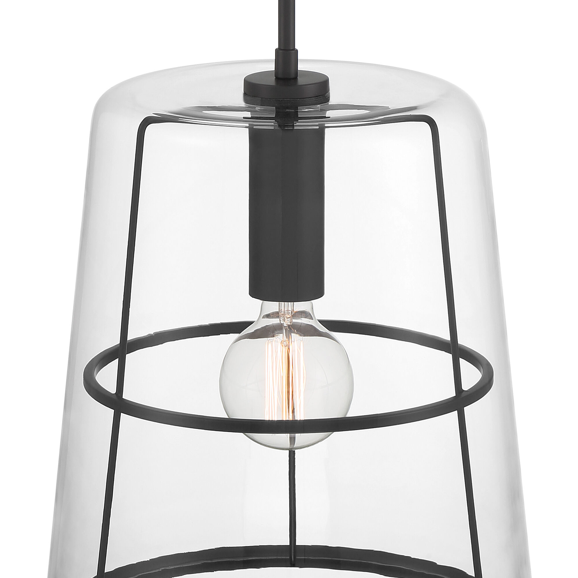 Alonzo 1 Light 14 inch Matte Black Pendant Ceiling Light