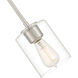 Liam 1 Light 5 inch Satin Platinum Mini Pendant Ceiling Light