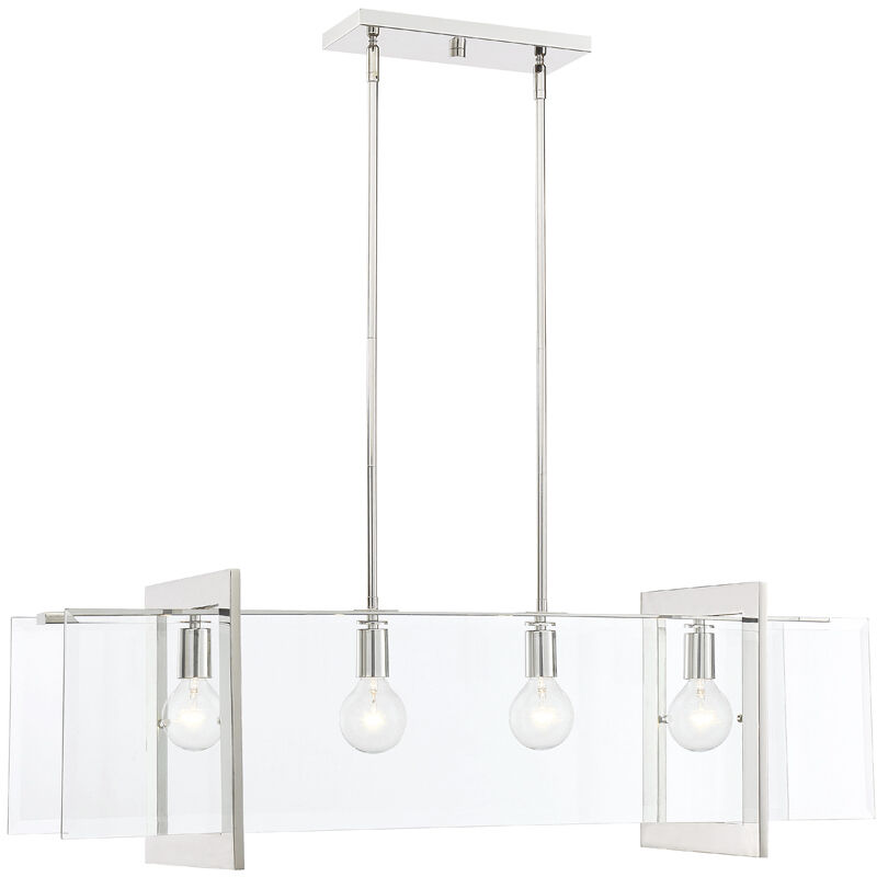 Ethan 4 Light 40 inch Polished Nickel Chandelier Ceiling Light