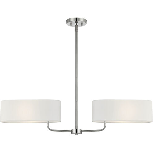 Midtown 2 Light 38 inch Polished Nickel Island Light Ceiling Light