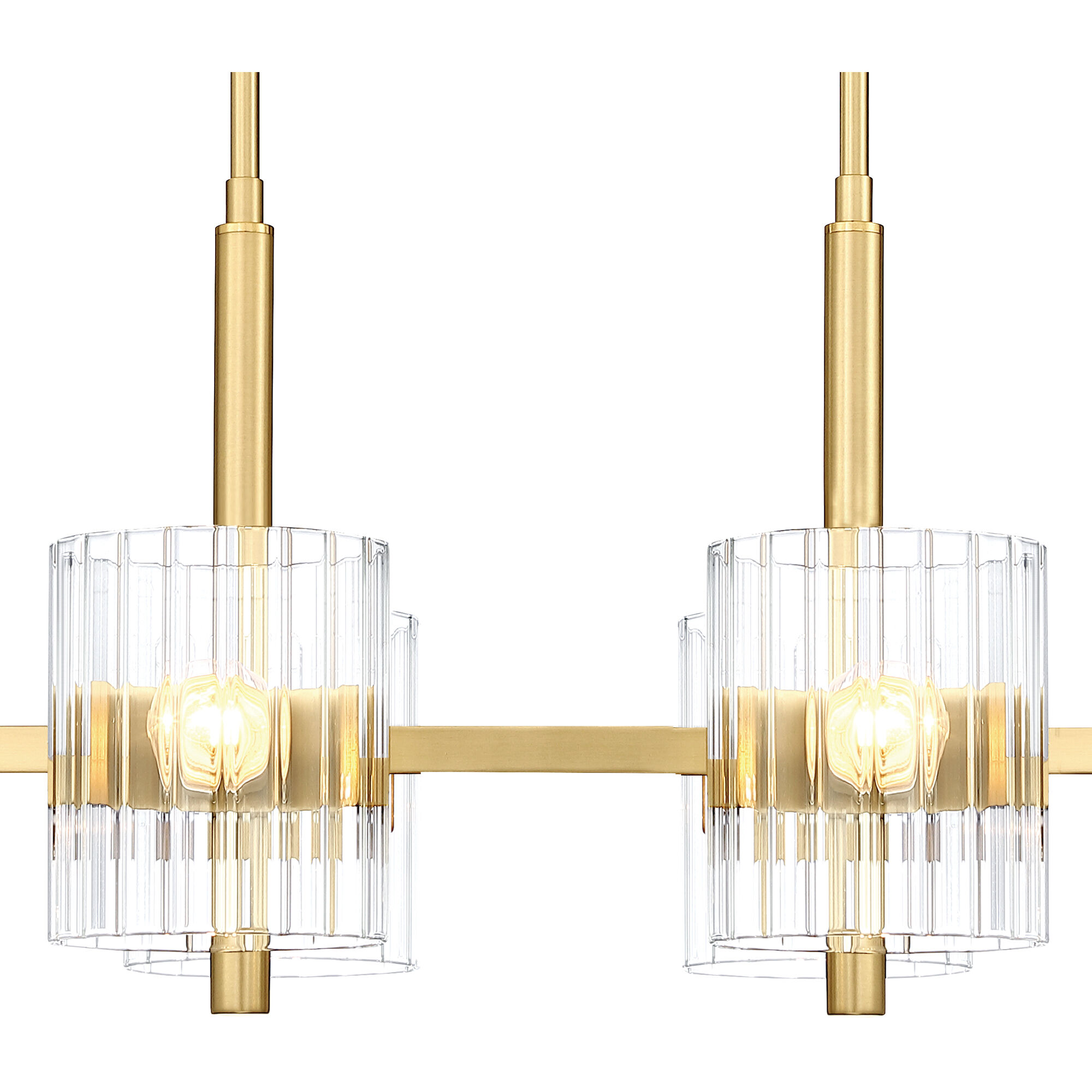 Aries 6 Light 36 inch Brushed Gold Island Light Ceiling Light