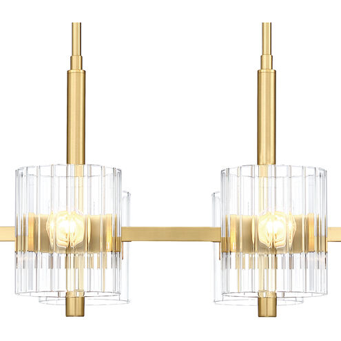 Aries 6 Light 36 inch Brushed Gold Island Light Ceiling Light