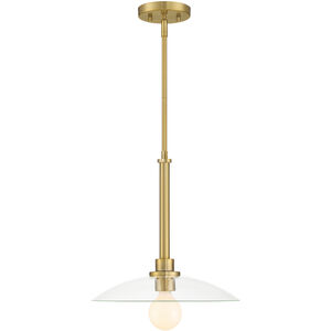Litto 1 Light 14 inch Brushed Gold Pendant Ceiling Light