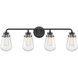Elliott 4 Light 32 inch Matte Black Bath Bar Wall Light