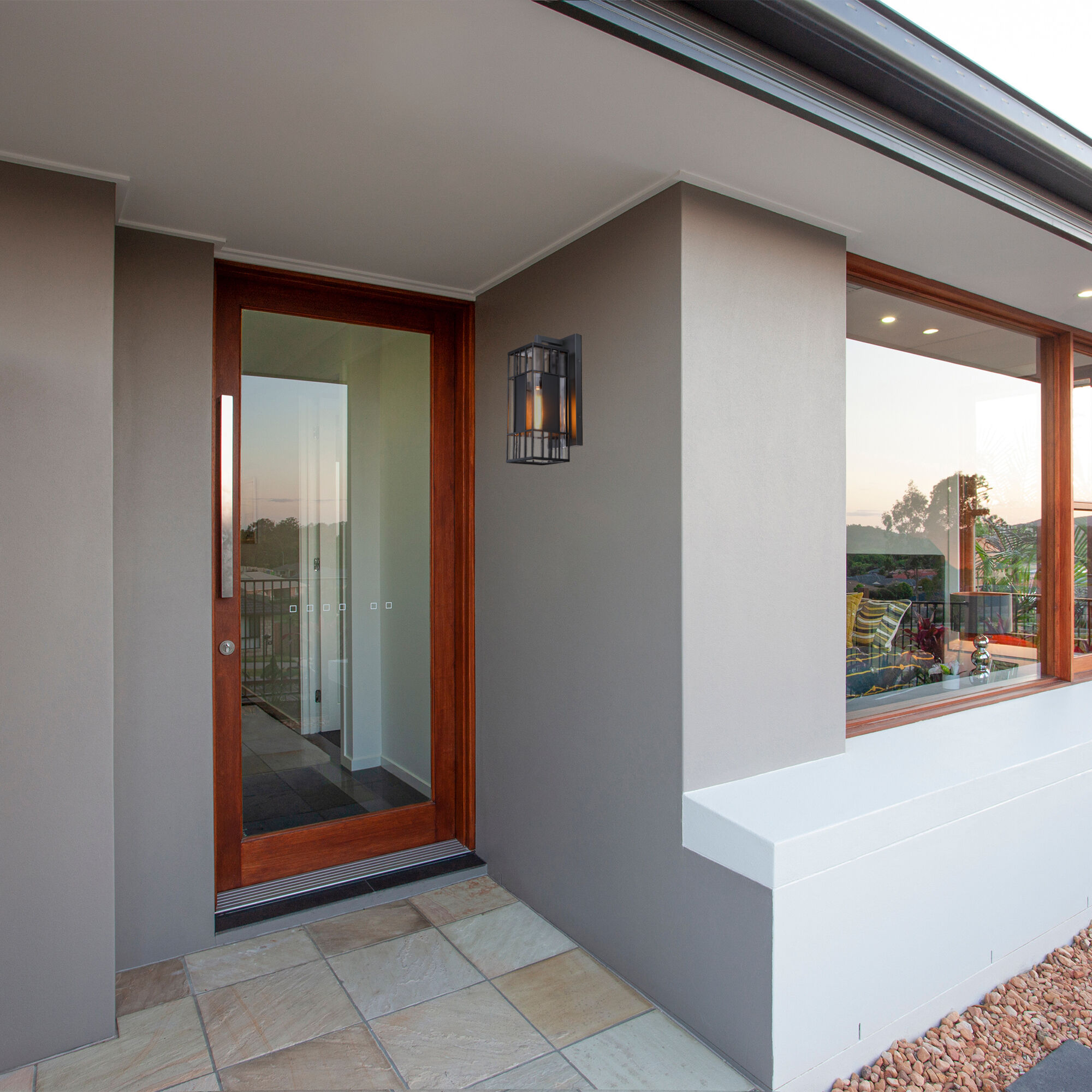 Edgehill LED 18 inch Black Outdoor Wall Sconce