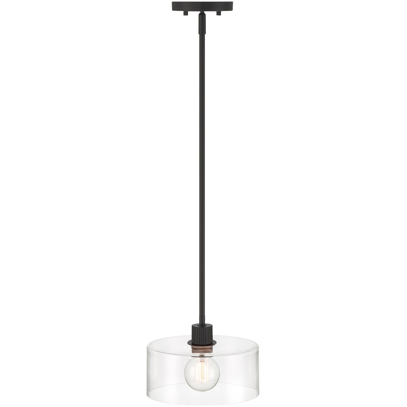 Vibrato 1 Light 9.75 inch Matte Black Pendant Ceiling Light