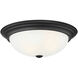 Decorative 3 Light 15 inch Matte Black Flushmount Ceiling Light, Large