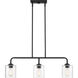 Logan 3 Light 32 inch Matte Black Island Pendant Ceiling Light