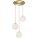 Pixie LED 17.75 inch Brushed Gold Chandelier Ceiling Light
