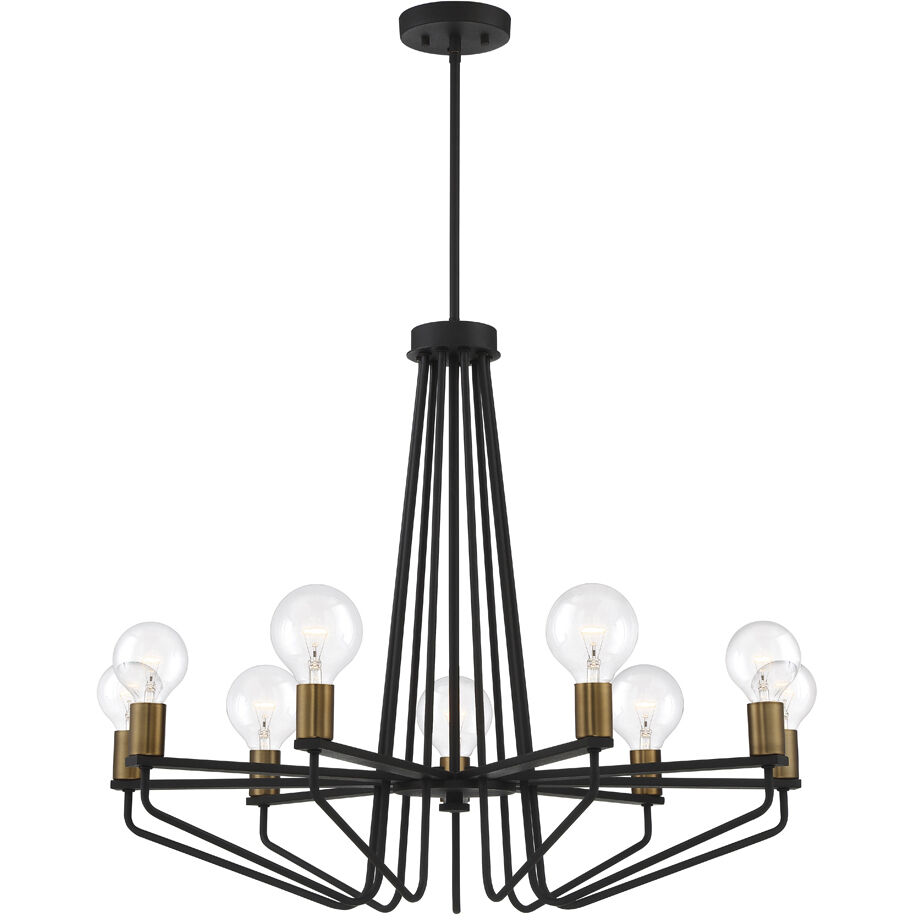 Ravella 9 Light 30 inch Black Chandelier Ceiling Light
