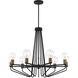 Ravella 9 Light 30 inch Black Chandelier Ceiling Light