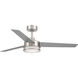 Cassini 52 inch Brushed Nickel with Reversible Silver/Pearl Gray Blades DC Smart Fan