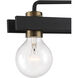 Ravella 4 Light 33 inch Black Bath Light Wall Light