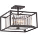 Linares 3 Light 14.00 inch Semi-Flush Mount