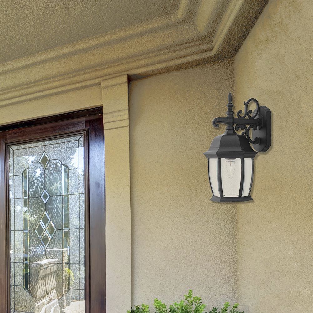 Tiverton 1 Light 16 inch Black Outdoor Wall Lantern
