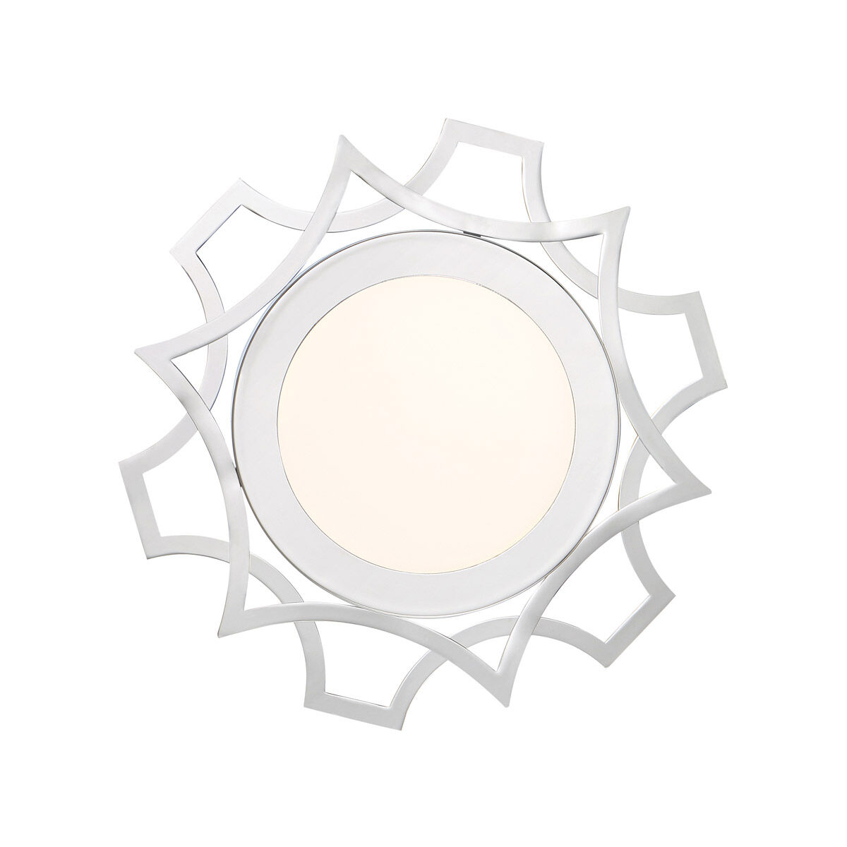 Edge Lit LED 12 inch Chrome Flushmount Ceiling Light