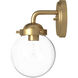 Knoll 1 Light 6 inch Brushed Gold Wall Sconce Wall Light