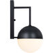 Pineview 1 Light 14 inch Black Outdoor Wall Sconce