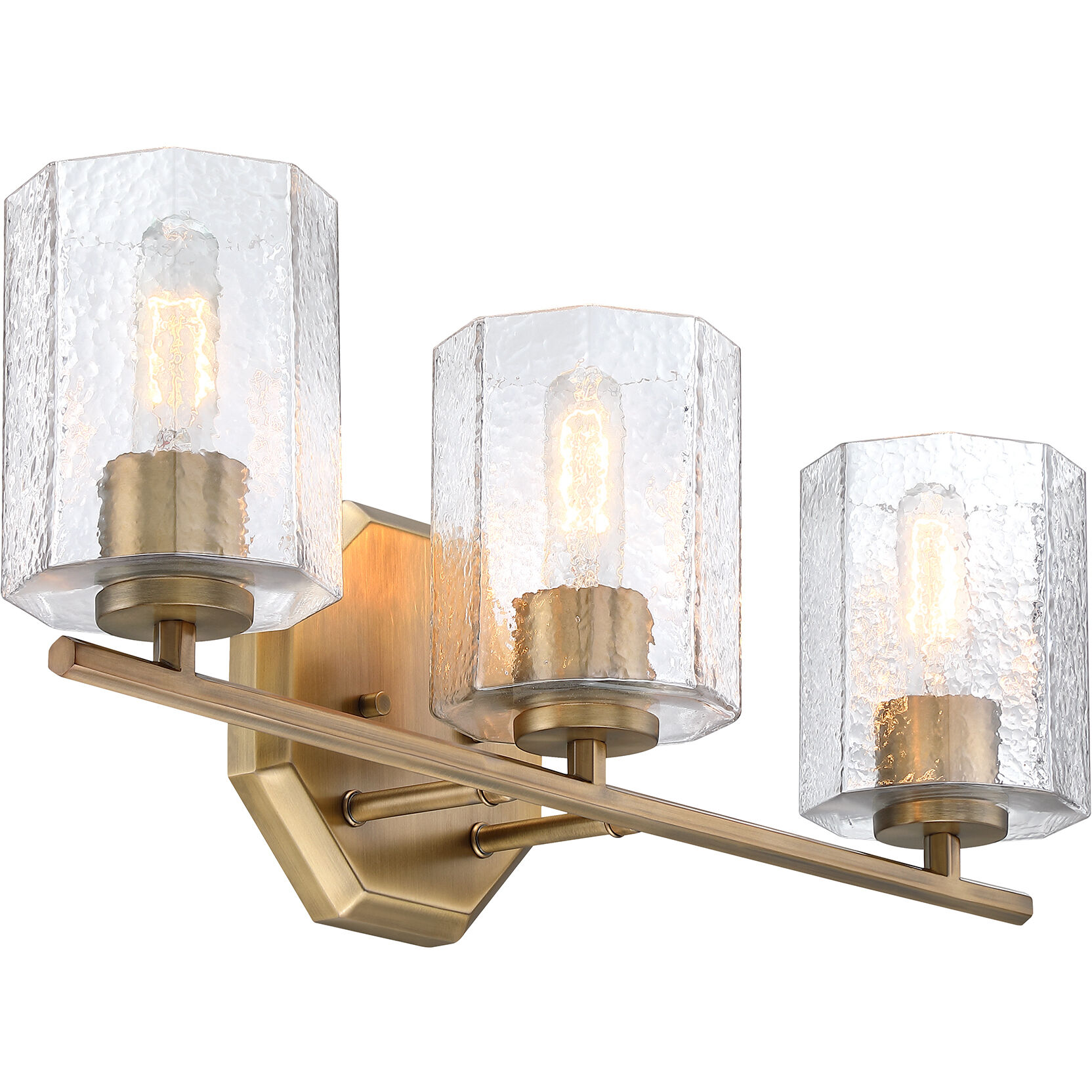 Haven 3 Light 24 inch Old Satin Brass Vanity Light Wall Light