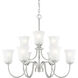 Bronson 9 Light 30 inch Brushed Nickel Chandelier Ceiling Light