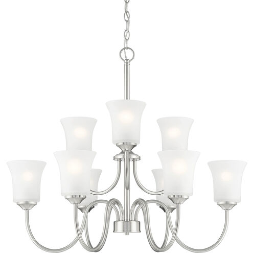 Bronson 9 Light 30 inch Brushed Nickel Chandelier Ceiling Light