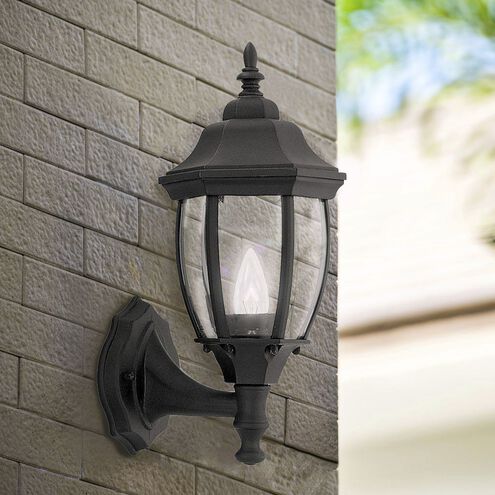 Tiverton 1 Light 15 inch Black Outdoor Wall Lantern