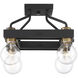 Ravella 4 Light 12 inch Black Semi-Flush Ceiling Light