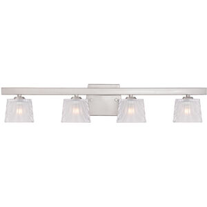 Volare 4 Light 28.25 inch Satin Platinum Bath Bar Wall Light