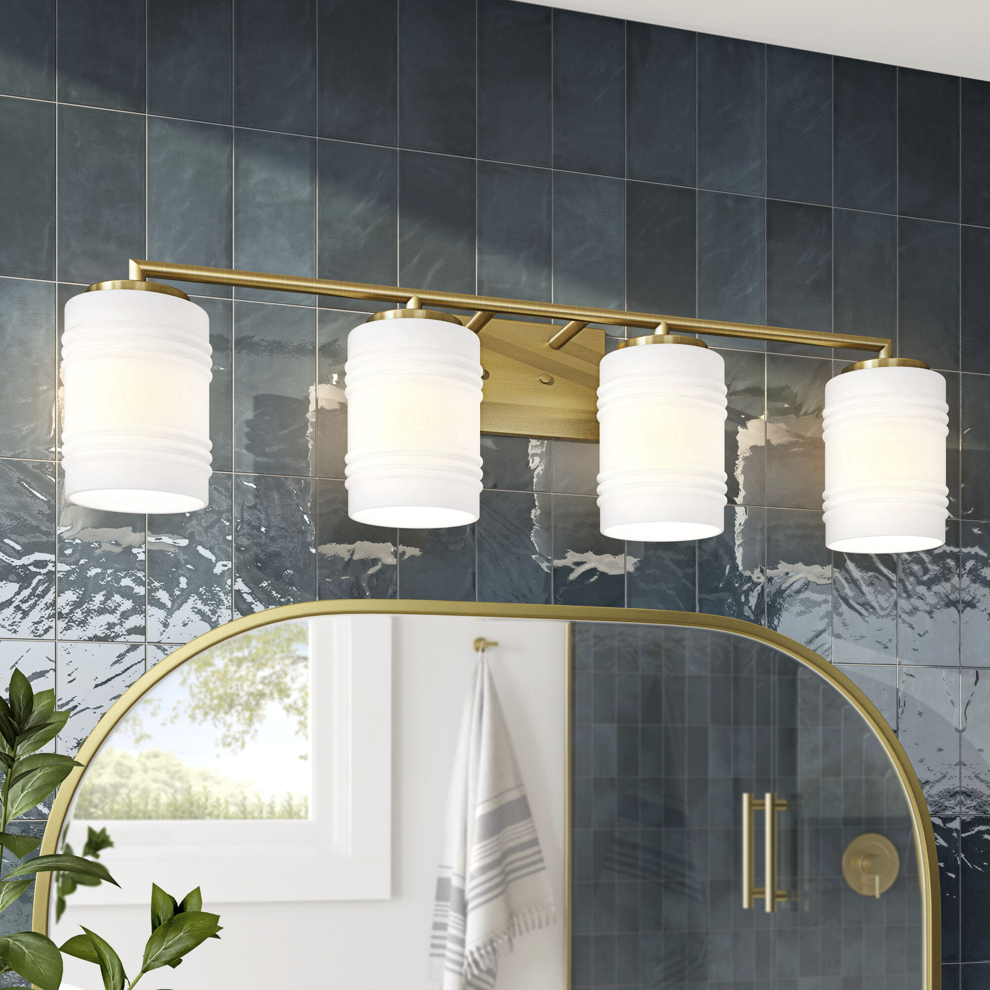 4 light gold vanity light cheap