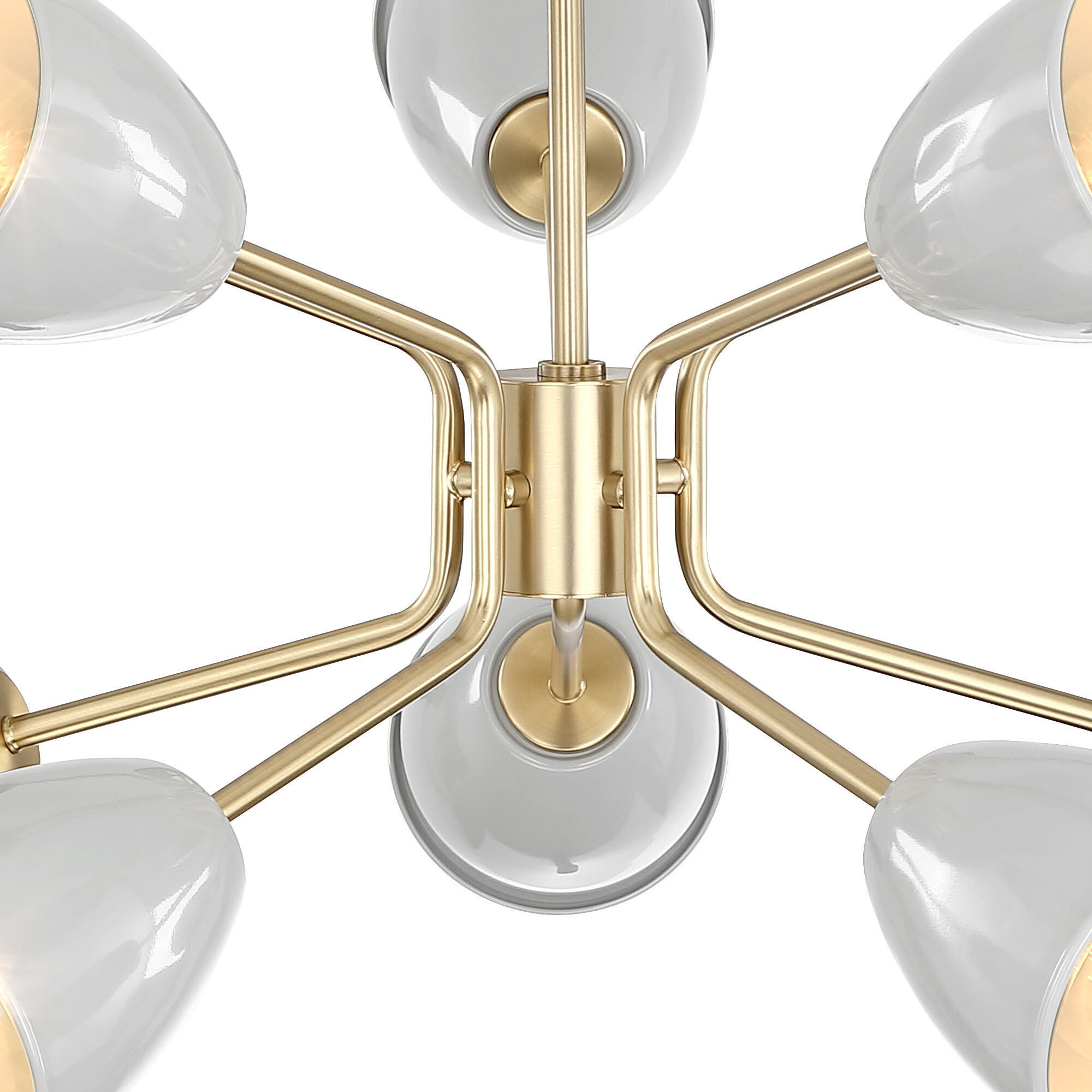 Biba 10 Light 28.5 inch Brushed Gold Chandelier Ceiling Light