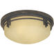Mission Ridge 2 Light 13 inch Warm Mahogany Flushmount Ceiling Light