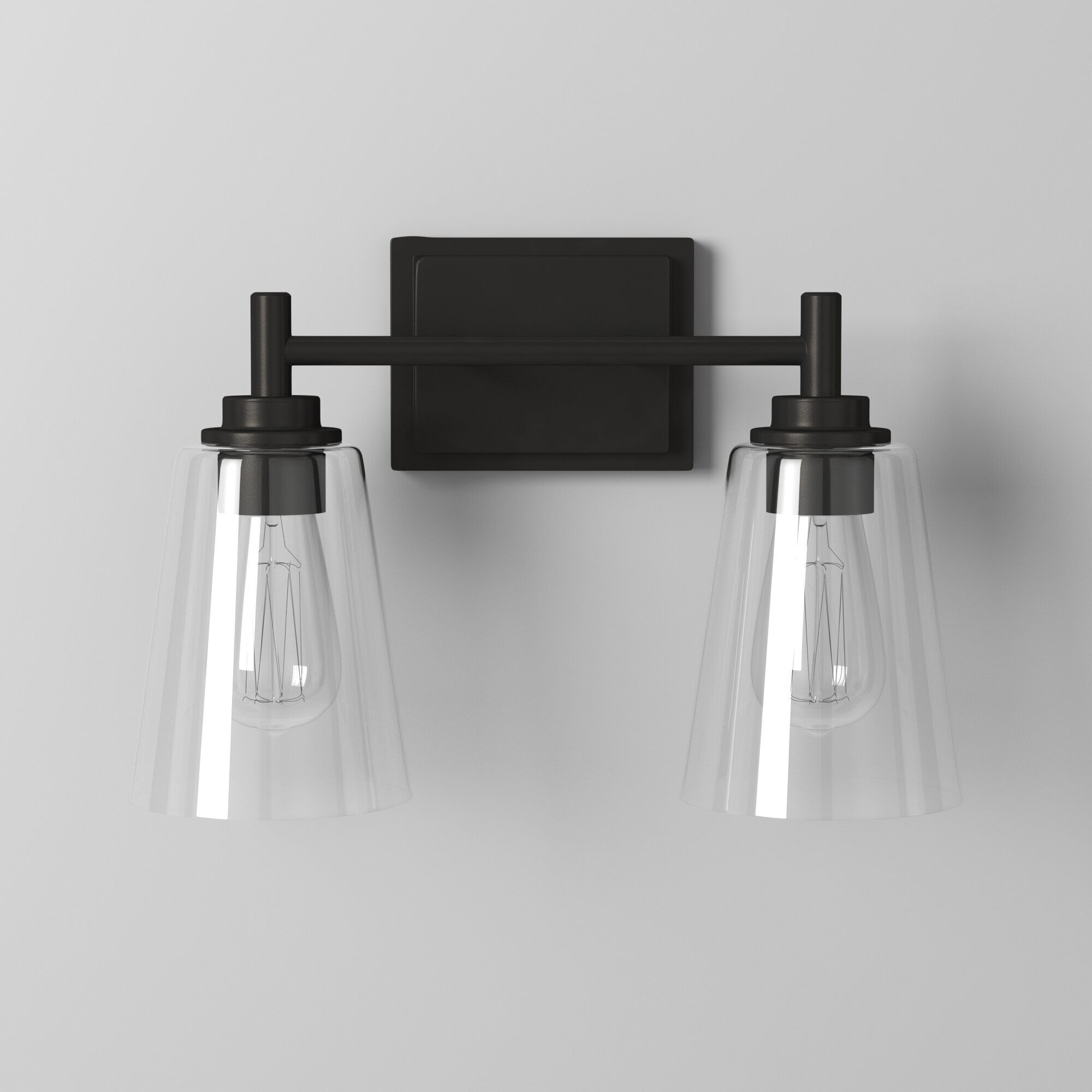 Westin 2 Light 15 inch Matte Black Bath Bar Wall Light 