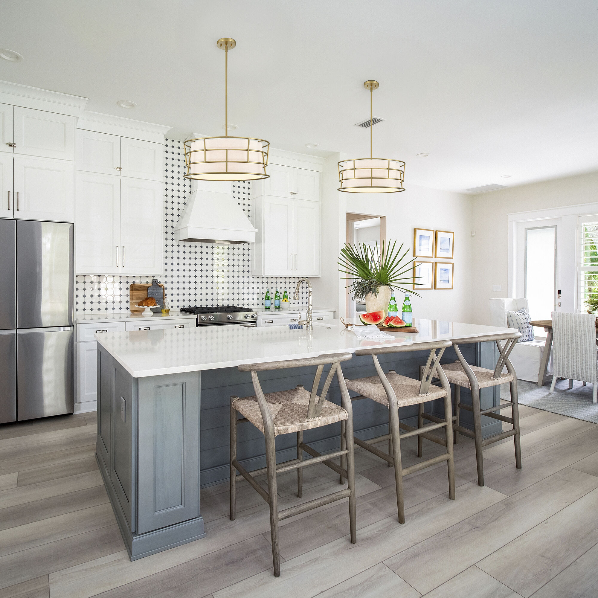 Aria Falls LED 22 inch Golden Mist Pendant Ceiling Light