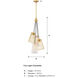 Liana 4 Light 14.5 inch Brushed Gold Chandelier Ceiling Light