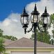 Riviera 3 Light 85 inch Black Outdoor Post Lantern, Post Included