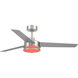 Cassini 52 inch Brushed Nickel with Reversible Silver/Pearl Gray Blades DC Smart Fan
