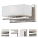 Meridian 1 Light 8 inch Satin Platinum Wall Sconce Wall Light