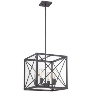 High Line 4 Light 15.75 inch Satin Bronze Pendant Ceiling Light
