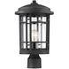 Barrister 1 Light 15 inch Weathered Pewter Outdoor Post Lantern