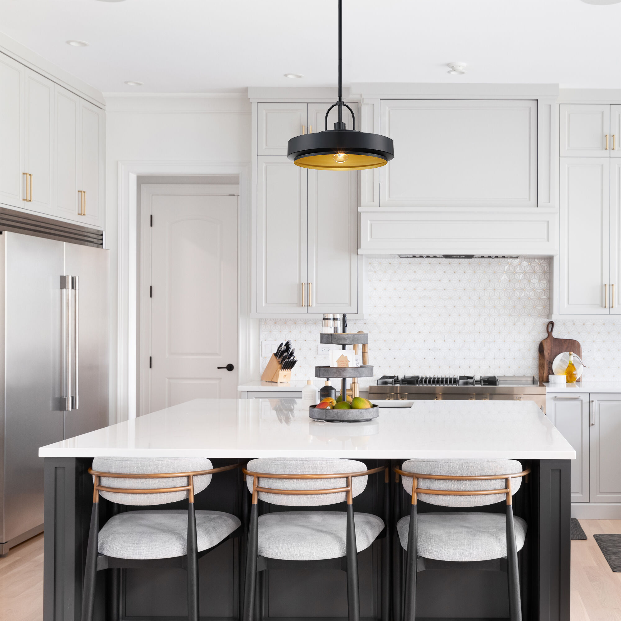 Odea 1 Light 14 inch Matte Black Pendant Ceiling Light