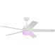 Astrea 52 inch Matte White with Reversible Matte White/Blonde Maple Blades Smart Color Fan