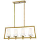 Hyde Park 4 Light 36 inch Vintage Gold Island Pendant Ceiling Light