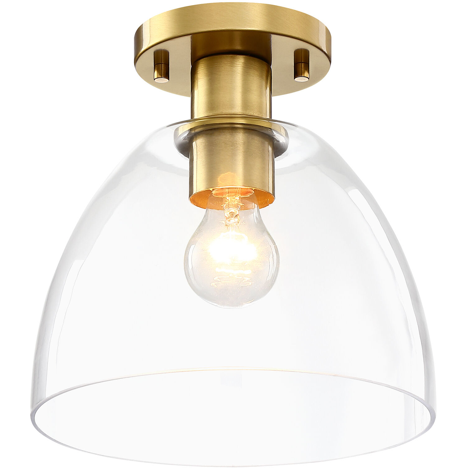 Indigo 1 Light 10 inch Brushed Gold Semi Flush Mount Ceiling Light