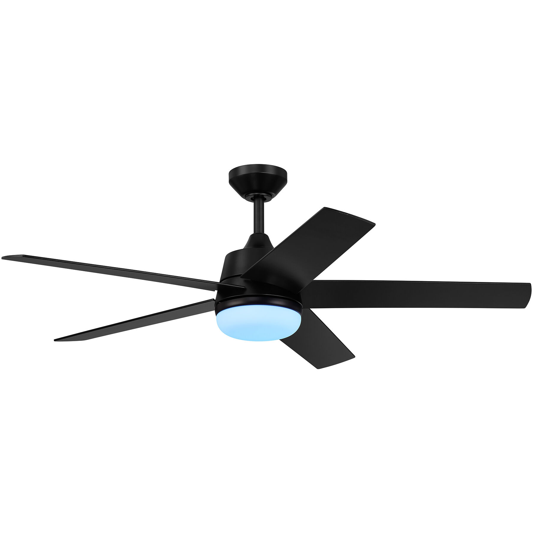 Astrea 52 inch Matte Black with Reversible Matte Black/Sepia Brown Blades Smart Color Fan